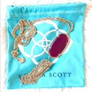 Kendra Scott Rayne Necklace Maroon Jade